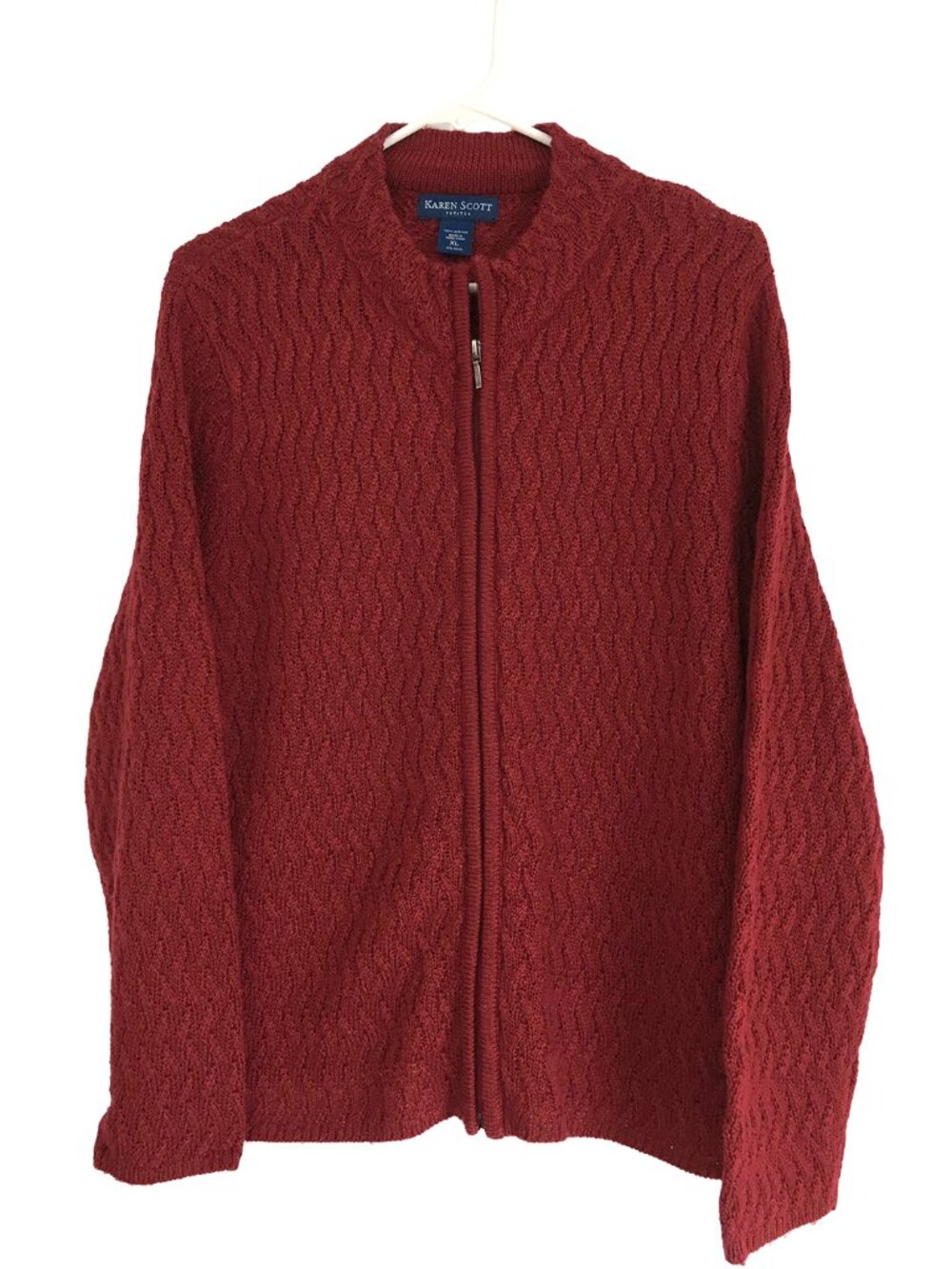 Karen Scott Red Sweater Size XL Petite